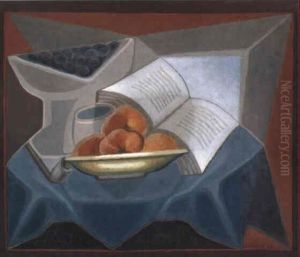 Fruits Et Livre by Juan Gris
