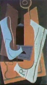 Carafe, Cuillere Et Verre by Juan Gris