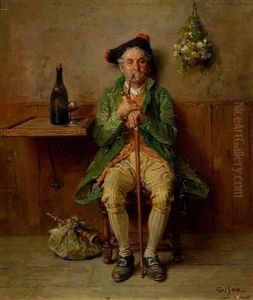 Sitting Man With Pipe