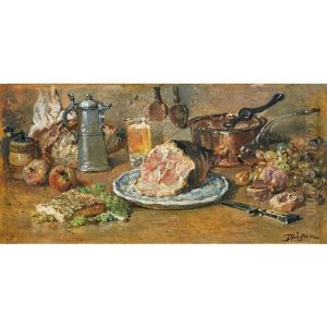 Kuchenstillleben Mit Schinken