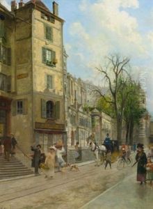 Rue De La Corraterie, Geneva by Francois Adolphe Grison