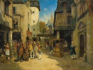 The Serenade by Francois Adolphe Grison