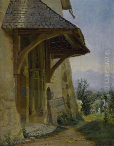 Entree Deglise by Francois Adolphe Grison