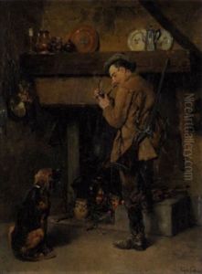 Avant Le Depart Pour La Chasse by Francois Adolphe Grison