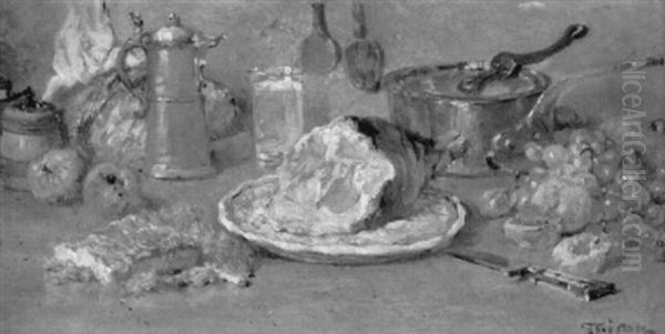 Kuchenstilleben Mit Schinkenkeule - view 1