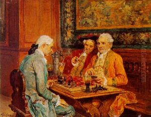 Die Schachspieler by Francois Adolphe Grison