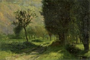 Dans Les Champs De Gaillard, Haute Savoie by Francois Adolphe Grison