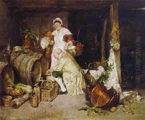 Thirsty Work In The Wine Cellar