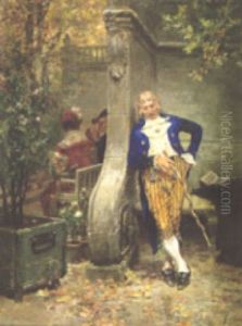Eavesdropping by Francois Adolphe Grison