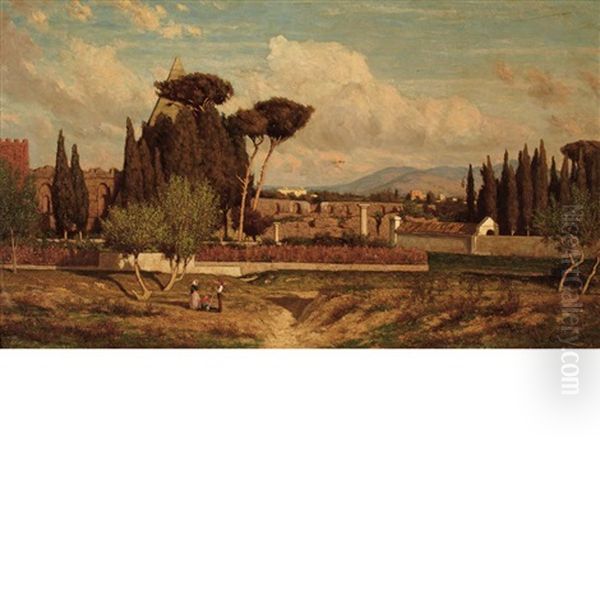 Italianate Landscape With Classical Ruins, Rome - view 1