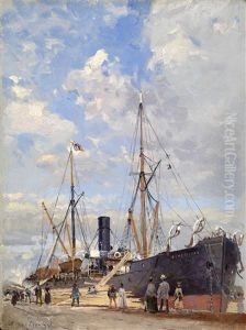 Port Le Havre by Nikolai Nikolaevich Gritsenko
