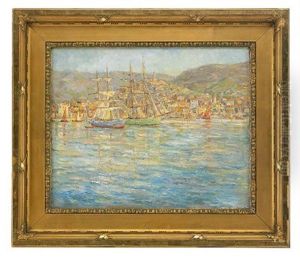 Sailing Ships In A Mediterranean Harbour