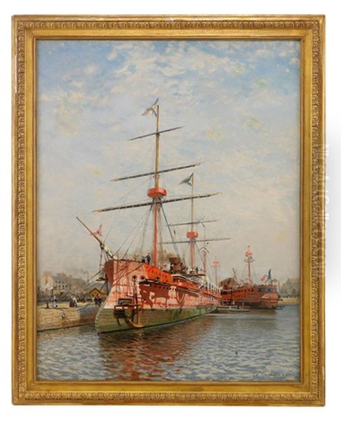 The Armoured Cruiser "admiral Kornilov" In The St. Nazaire Dockyard In Brittany - view 1