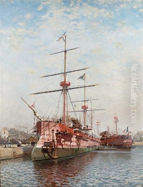 The Armoured Cruiser "admiral Kornilov" In The St. Nazaire Dockyard In Brittany - view 1