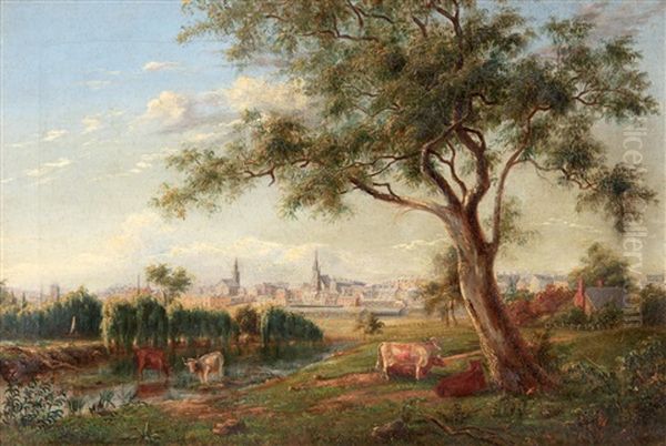 View Of Melbourne, In Front Of The Botanical Gardens - view 1