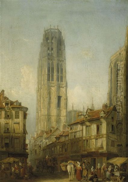 Tour De Beurre, Rouen Cathedral (from The Place De La Calendre) - view 1