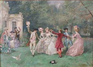 The Dancing Party by Eugene Grivaz