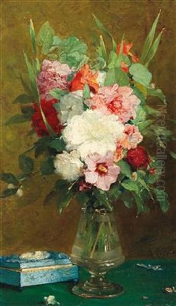Summer Flowers In A Glass Vase - view 1