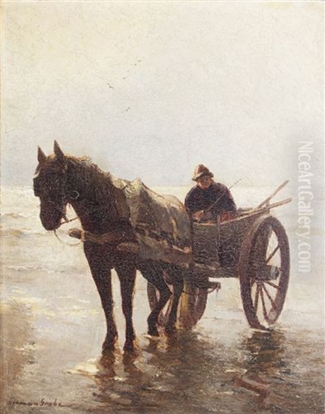 Shrimp Fisherman On The Beach - view 1