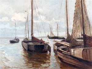 Uitwatering Katwijk' / Canal At Katwijk, Holland by German Grobe