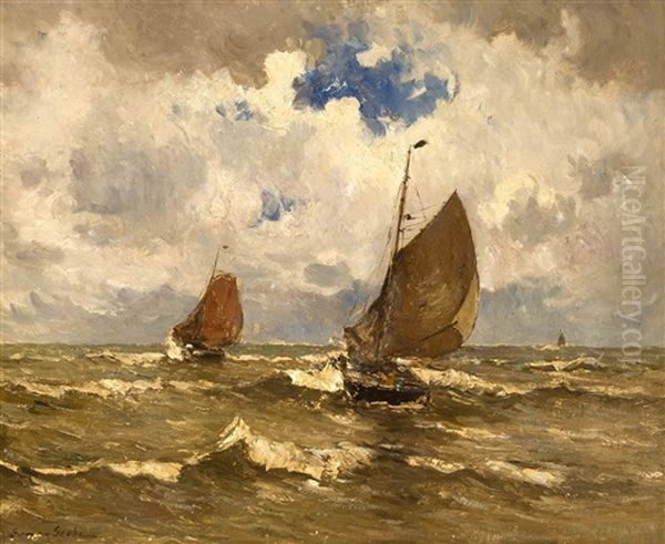 Flachboote Am Wind - view 1