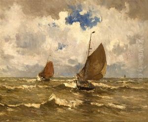 Flachboote Am Wind by German Grobe
