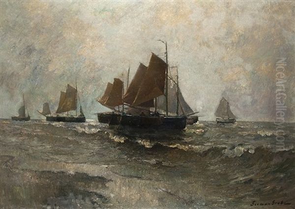 Fisher Boats Setting Sail - view 1