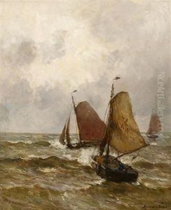Fischerboote Vor Katwijk Fischerboote Vor Katwijk