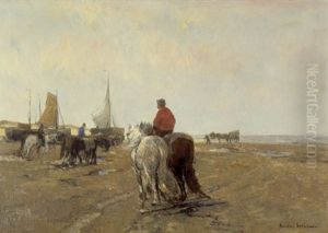 Krabbenfischer Am Strand by German Grobe