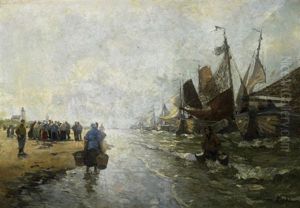Fischmarkt Am Strand Von Katwijk Fischmarkt Am Strand Von Katwijk