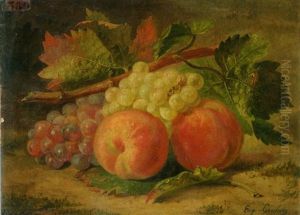 Peches Et Raisins by Anthelme-Eugene Grobon