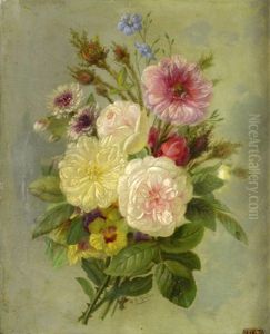 Bouquet Of Roses by Francois Frederic Grobon