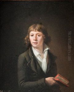 Portrait Presume De Pierre Revoil by Jean Michel Grobon