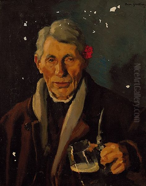 Portrait Eines Mannes Mit Bierkrug - view 1