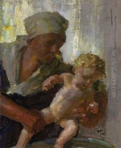 Mutter Mit Kind by Hermann Groeber