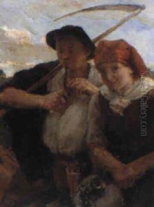 Bauernpaar by Hermann Groeber