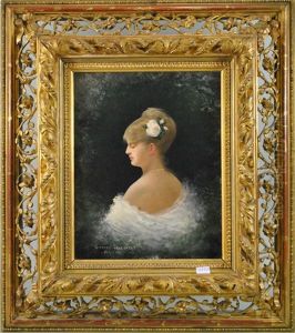 Portrait De Dame De Profil by Georges Groegaert