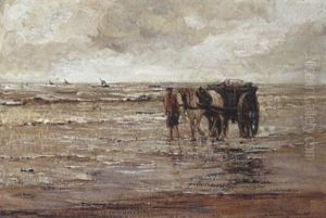 A Shell Fisher On The Beach by Tamine Tadama Groeneveld