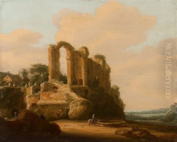 Romische Landschaft Mit Castello Dell'aqua Giulia - view 1