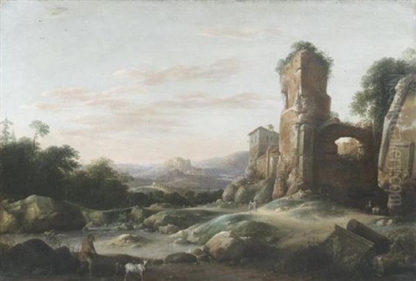 Ideale Italienische Ruinenlandschaft - view 1