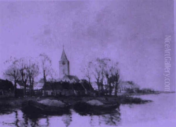 Dutch River And Village - view 1