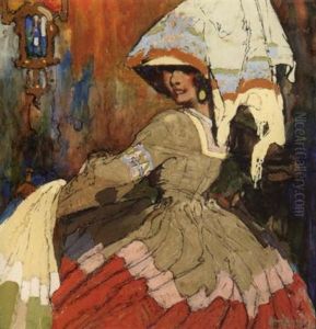 Beauty With A Parasol by Daniel Sayre Groesbeck