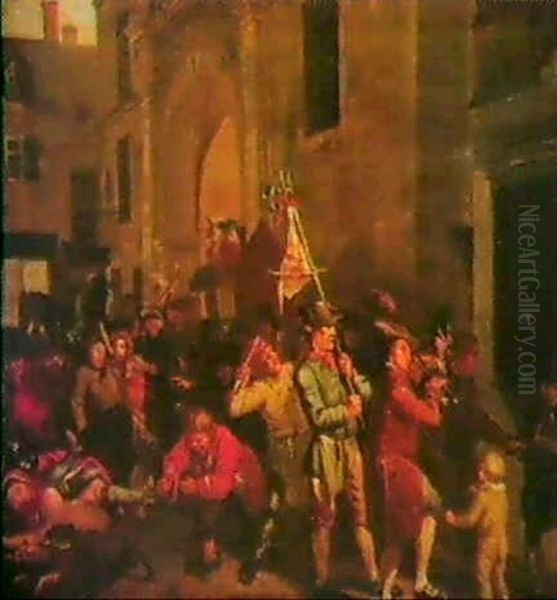 Whipping The Herring Out Of Town, A Scene In Cork - view 1