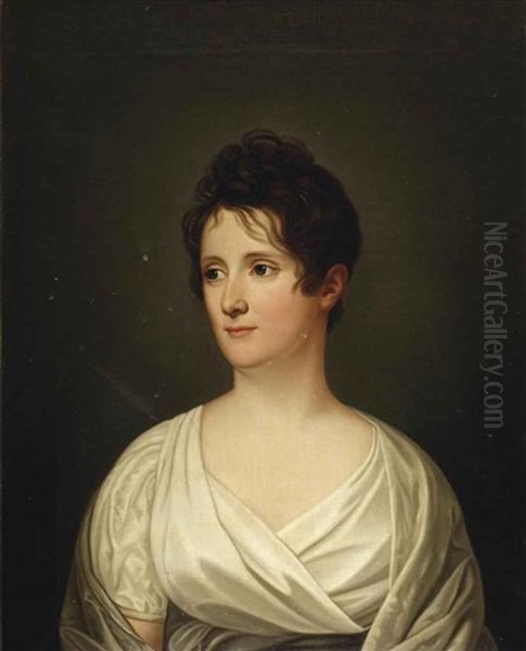 Portrait Of Grafin Charlotte Zu Rantzau (1773-1846), Bust-length, In A White Dress - view 1