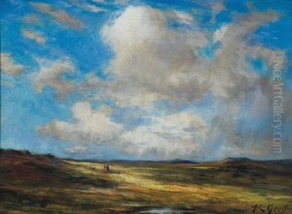 Two Figures On A Walk On He Plains - view 1