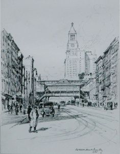 14th Street From Avenue A by Vernon Howe Bailey