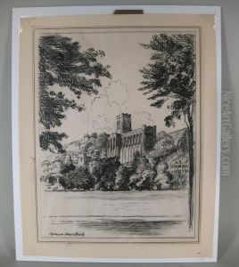 Landscape: Building On A River by Vernon Howe Bailey