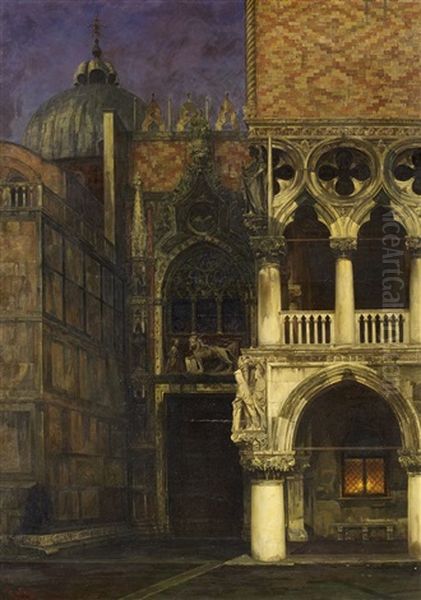 Venedig. Die Porta Della Carta Zwischen San Marco Und Dem Dogenpalast - view 1