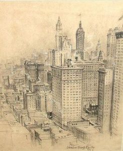 Cityscape by Vernon Howe Bailey