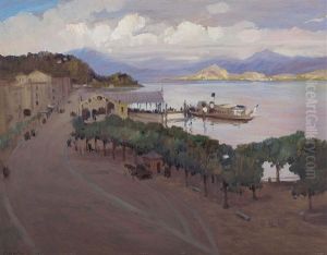 Veduta Del Lago Di Como by Ottavio Grolla